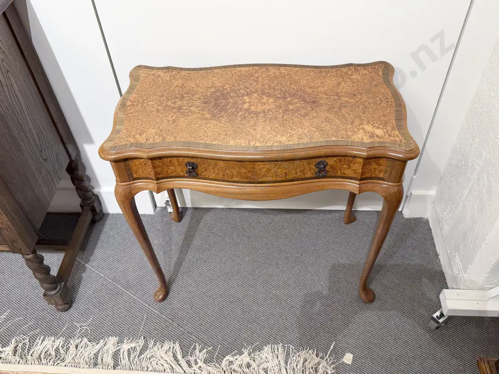 Amboyna Wood Two Drawer Side Table Image 1++