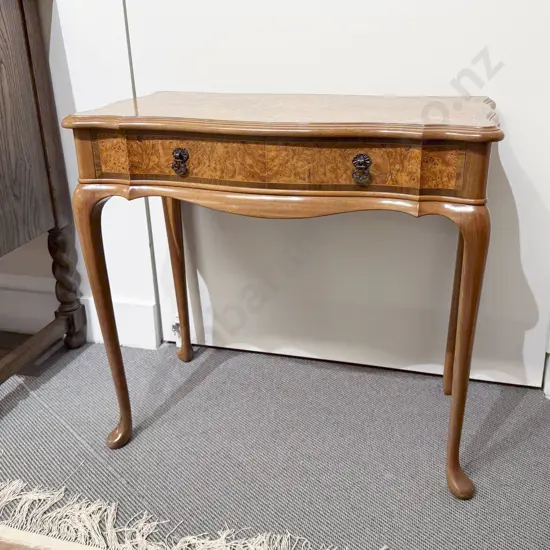 Amboyna Wood Two Drawer Side Table