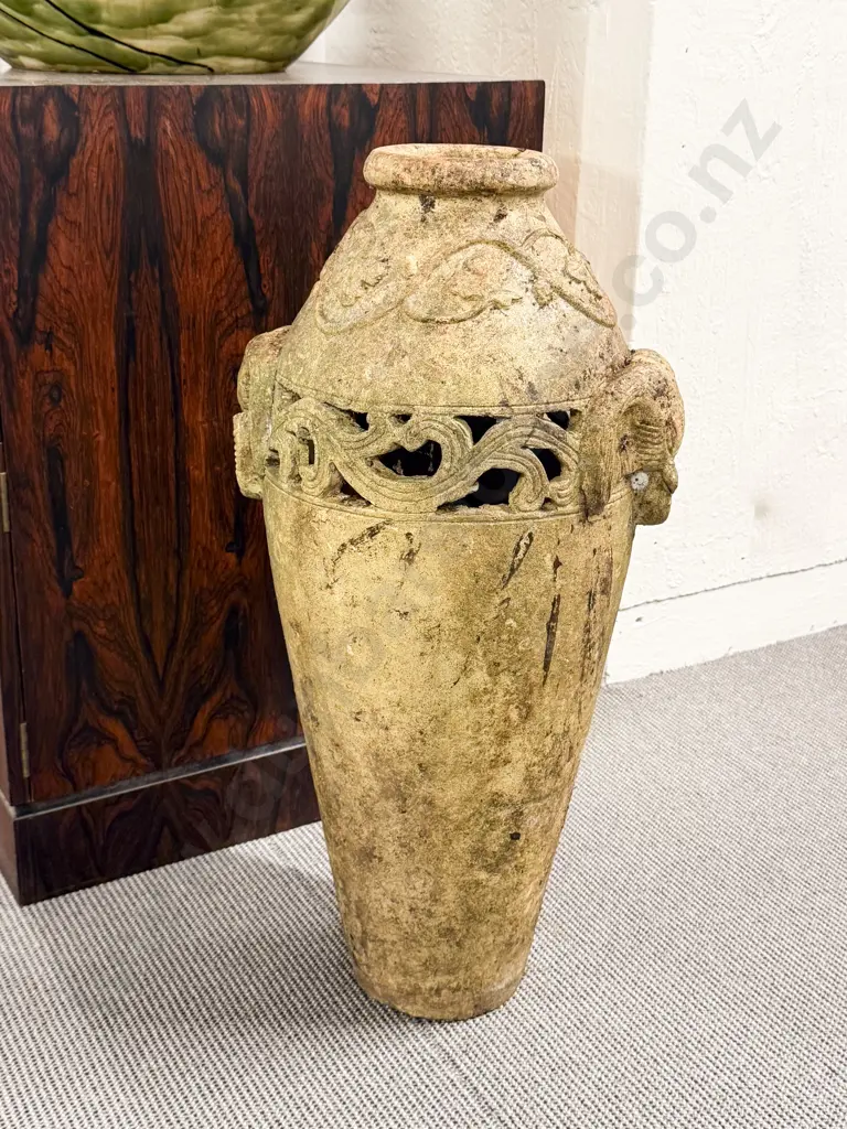 Green Stained Terracotta Floor Pot Image 1++