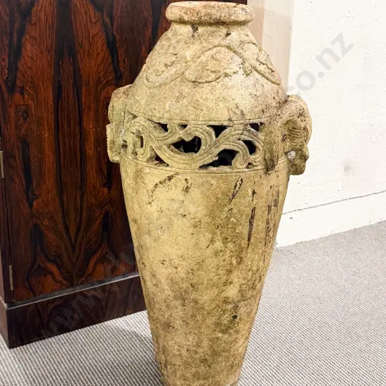 Green Stained Terracotta Floor Pot