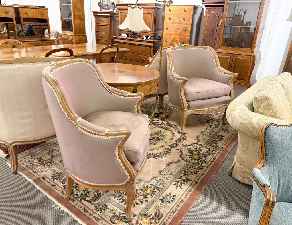Pair French Style Fauteuils (Armchairs) Image 1++