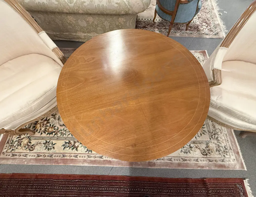 George III Style Drum Library Table Image 1++