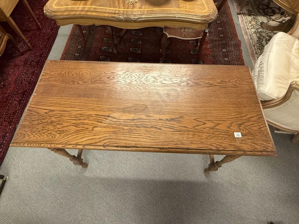 Oak Rectangular Hall Table Image 1++