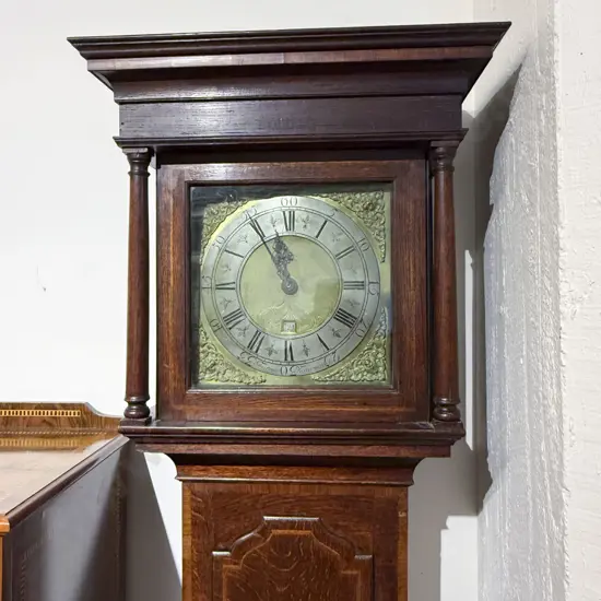 George III Brass-Faced Longcase Clock by Fristram of Tamworth