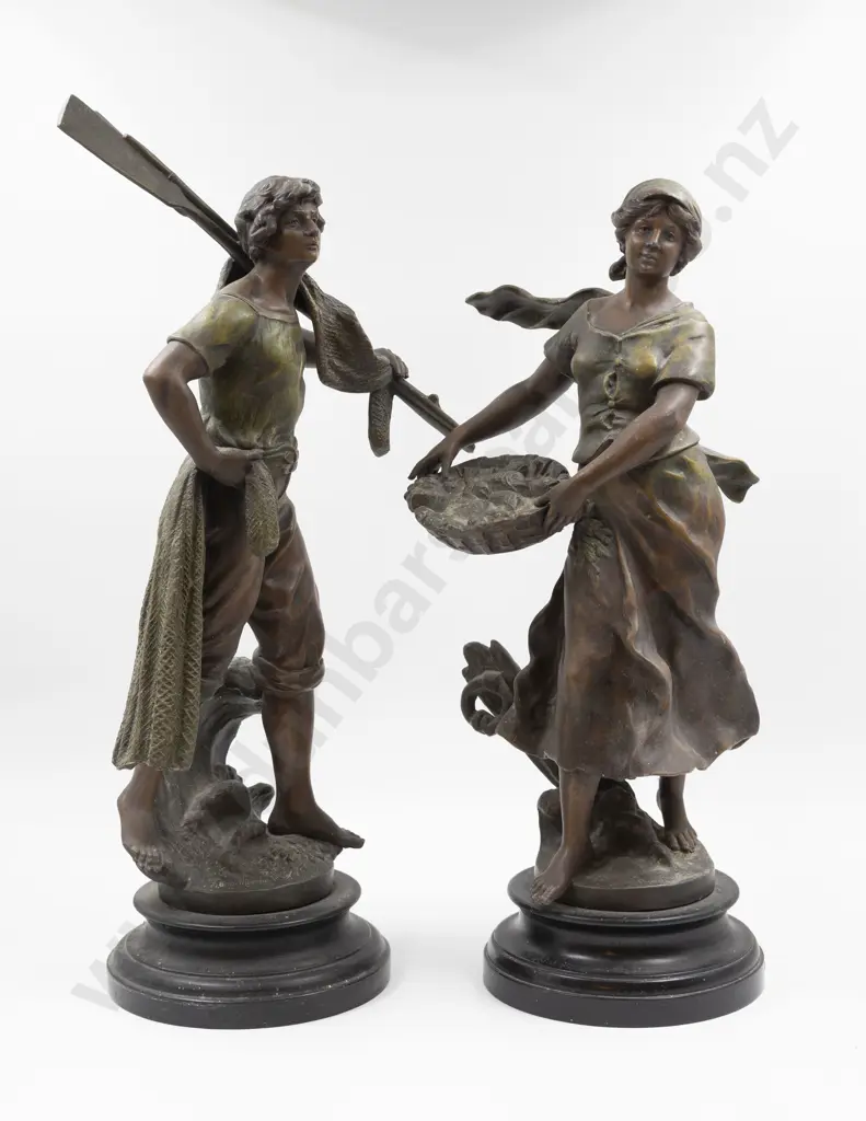 Pair Late C19th Spelter Figures Image 1++