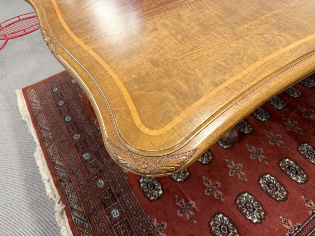 Reproduction Pedestal Dining Table & Six Balloon Back Dining Chairs Image 1++