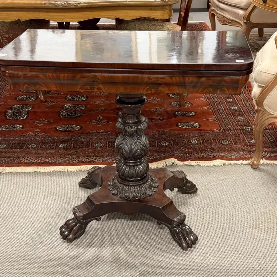William IV Mahogany Foldover Tea Table