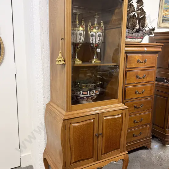 Mahogany & Inlaid Display Cabinet