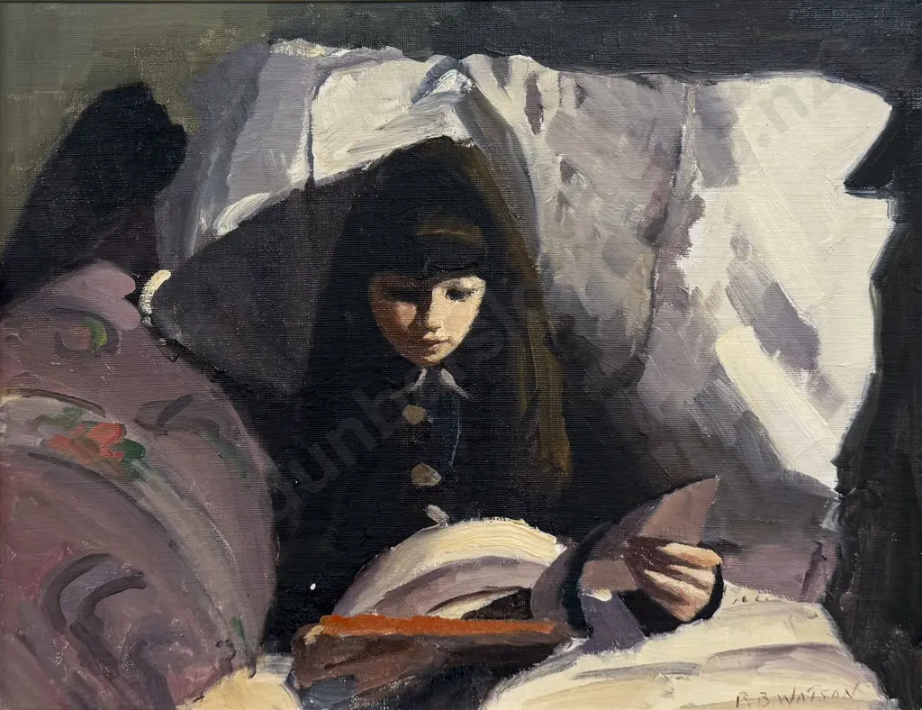 R B Watson (1911 - 2002) - Portrait of a Little Girl Image 1++