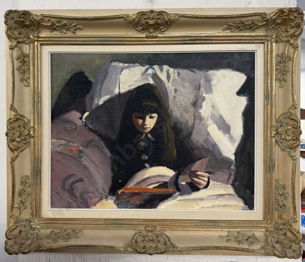 R B Watson (1911 - 2002) - Portrait of a Little Girl Image 1++