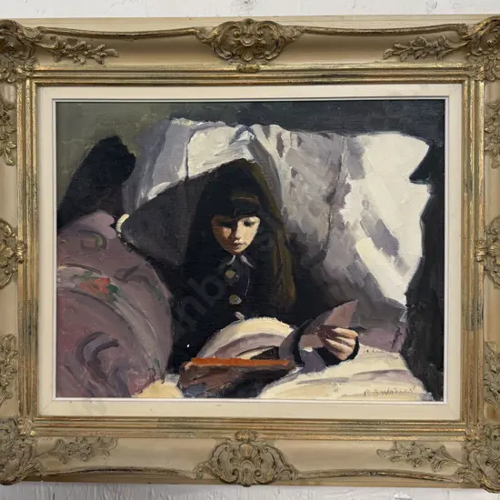 R B Watson (1911 - 2002) - Portrait of a Little Girl