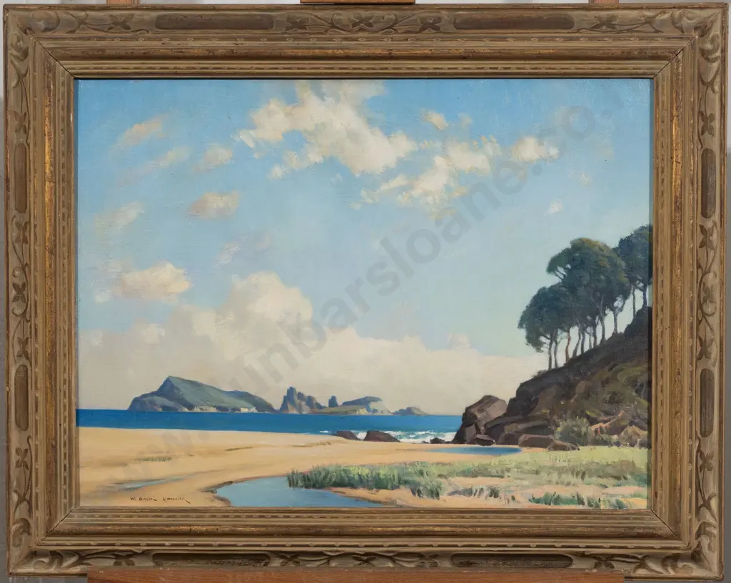 W Basil Honour (1897 - 1988) - Island off the North Auckland Coast Image 1++