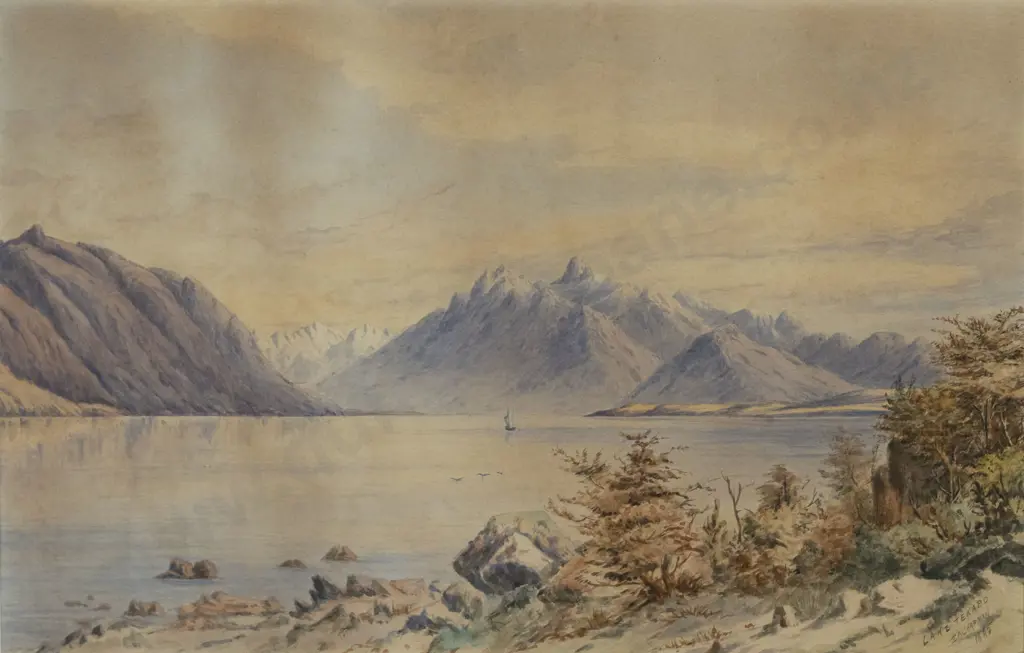 E A Chapman (1847 - 1933) - Lake Tekapo Image 1++