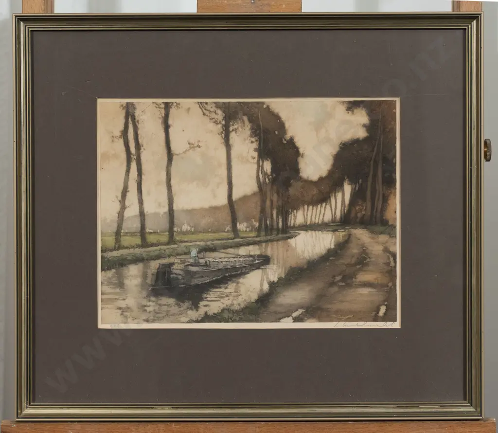 Indistinctly Signed - Dutch Canal Scene Image 1++