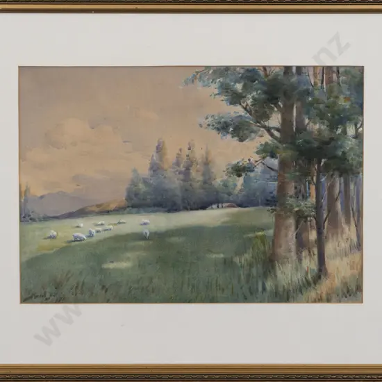 Mabel Hill (1872 - 1956) - Pastoral Landscape