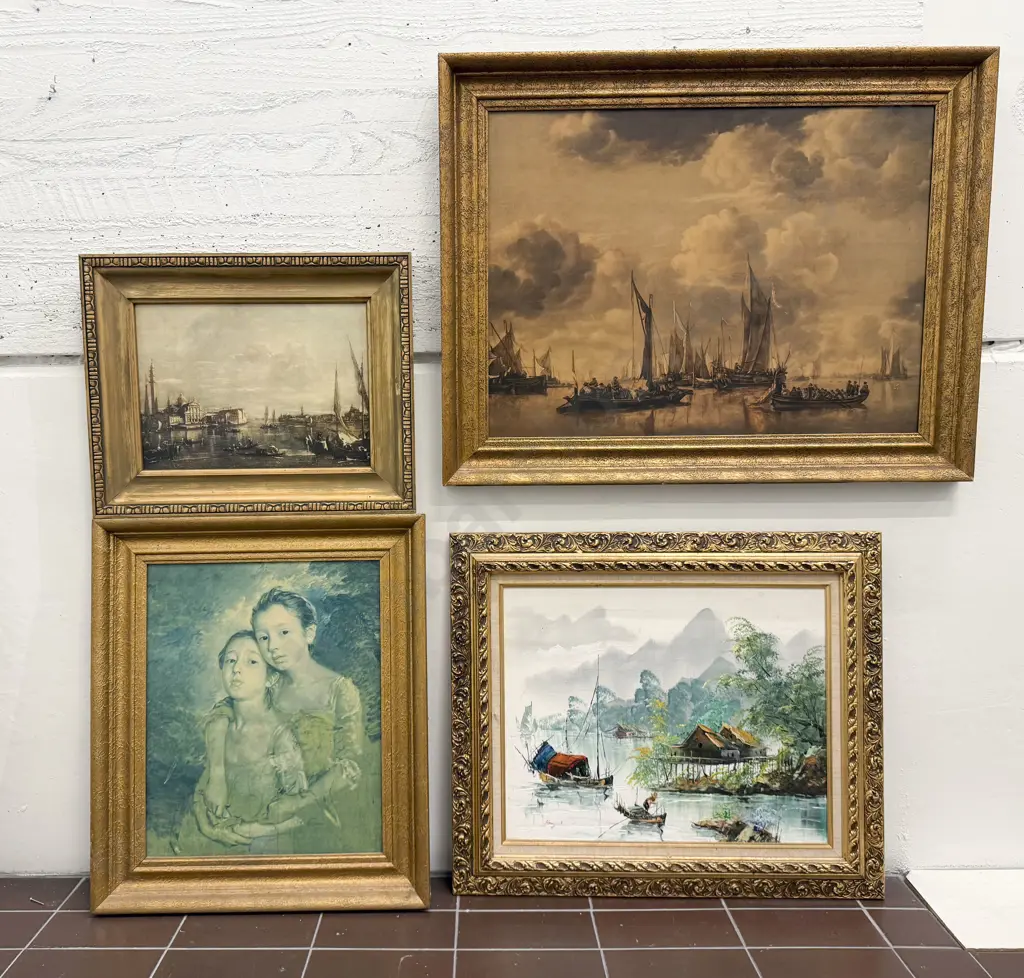 Four Framed Reproduction Prints & Other Image 1++