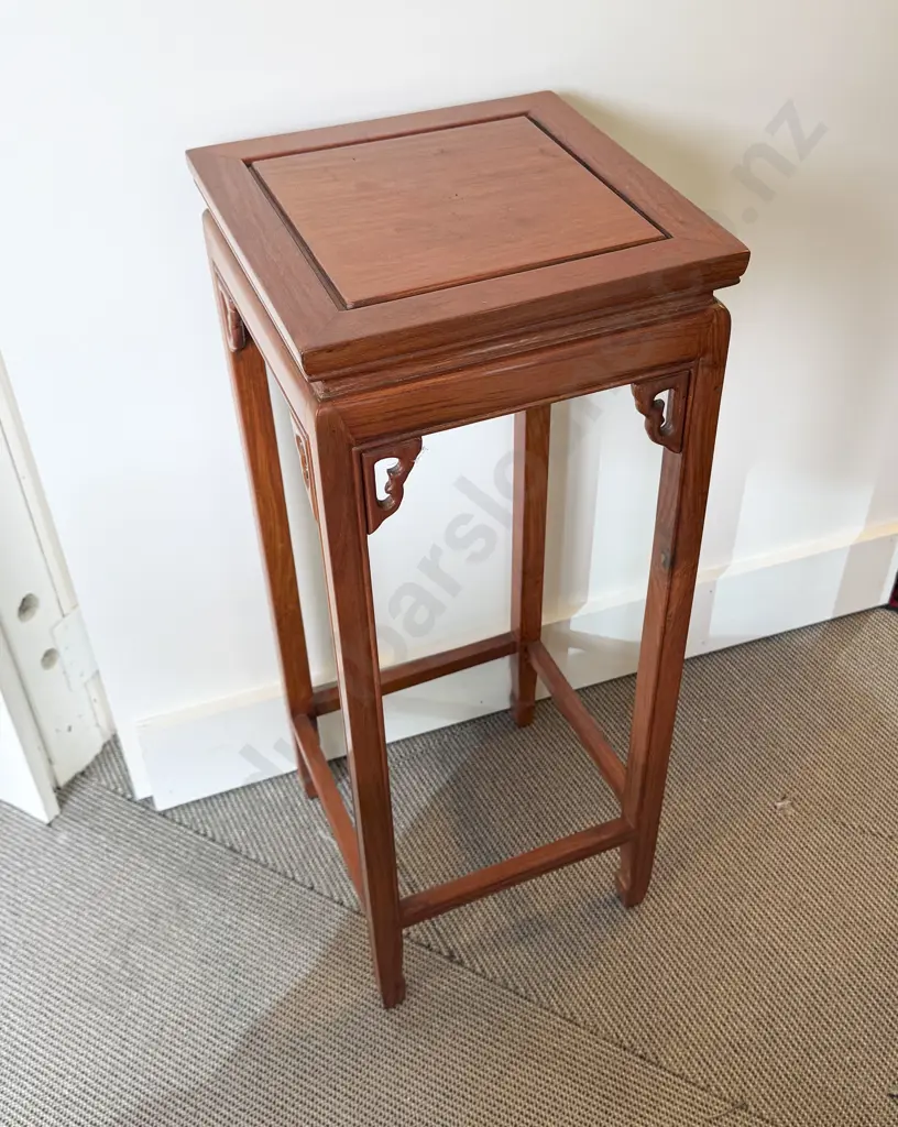 Chinese Rosewood Square Shaped Jardiniere Stand Image 1++
