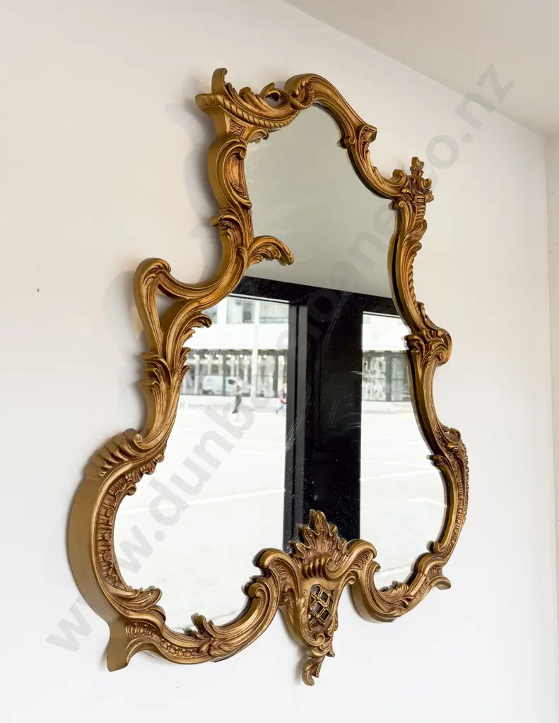Gilt Framed Wall Mirror in the Rococo Style Image 1++