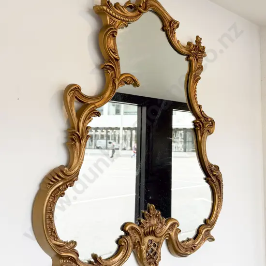 Gilt Framed Wall Mirror in the Rococo Style
