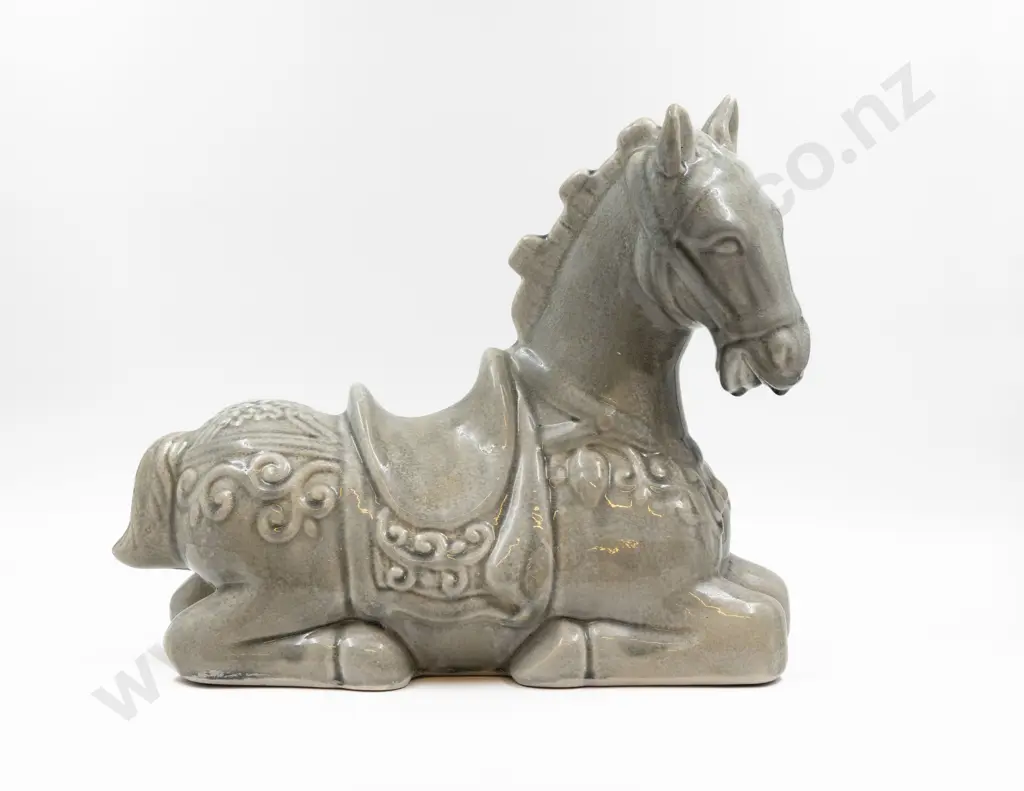 Ceramic Figure of a Recumbent Horse Image 1++