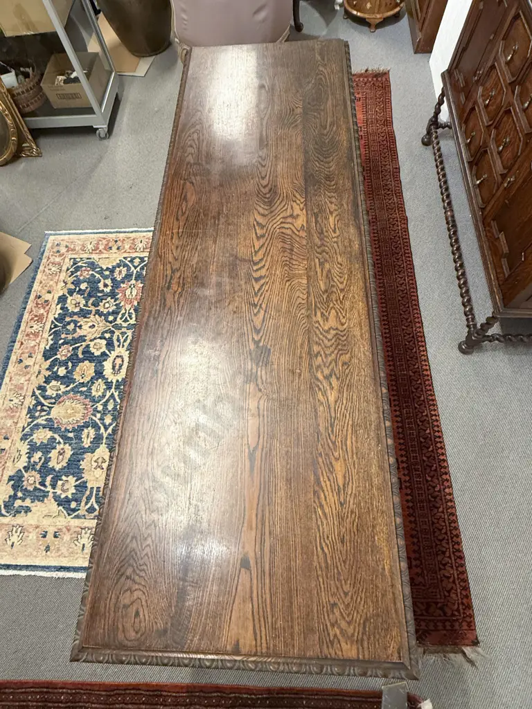 C17th Style Oak Refectory Table Image 1++