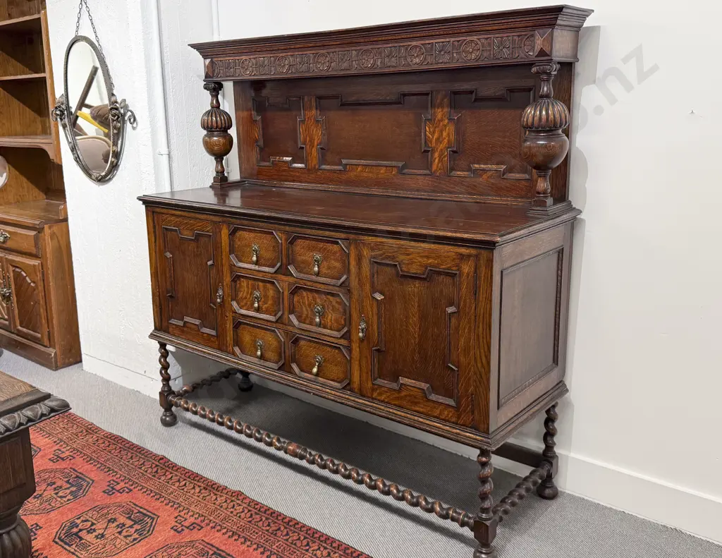 Charles II Style Oak Sideboard Image 1++