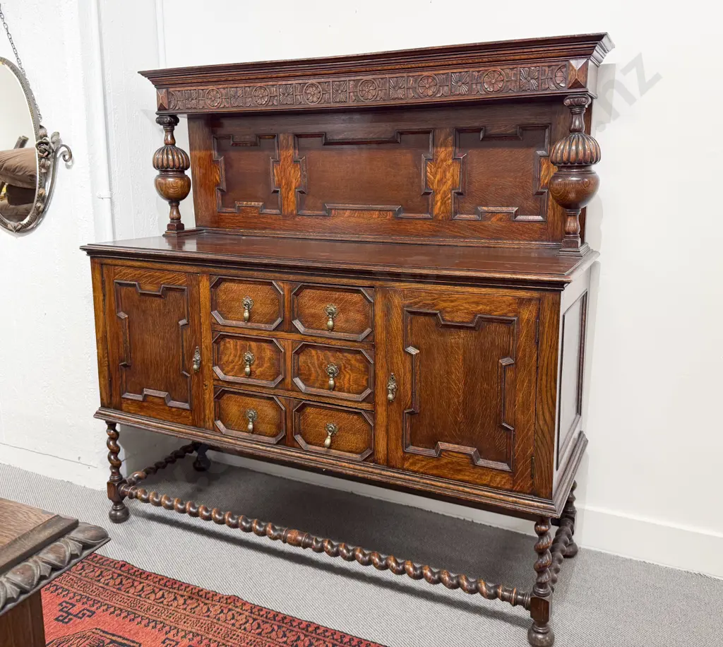 Charles II Style Oak Sideboard Image 1++