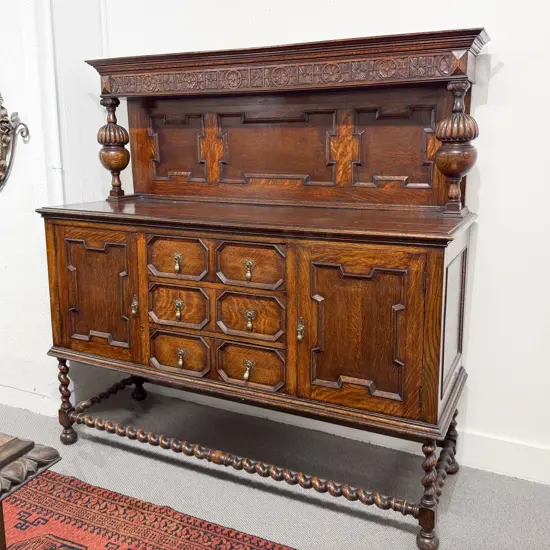 Charles II Style Oak Sideboard