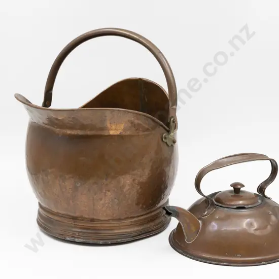 Copper Coal Helmet & Kettle