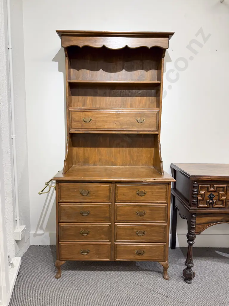 Stained Wooden Dresser Image 1++