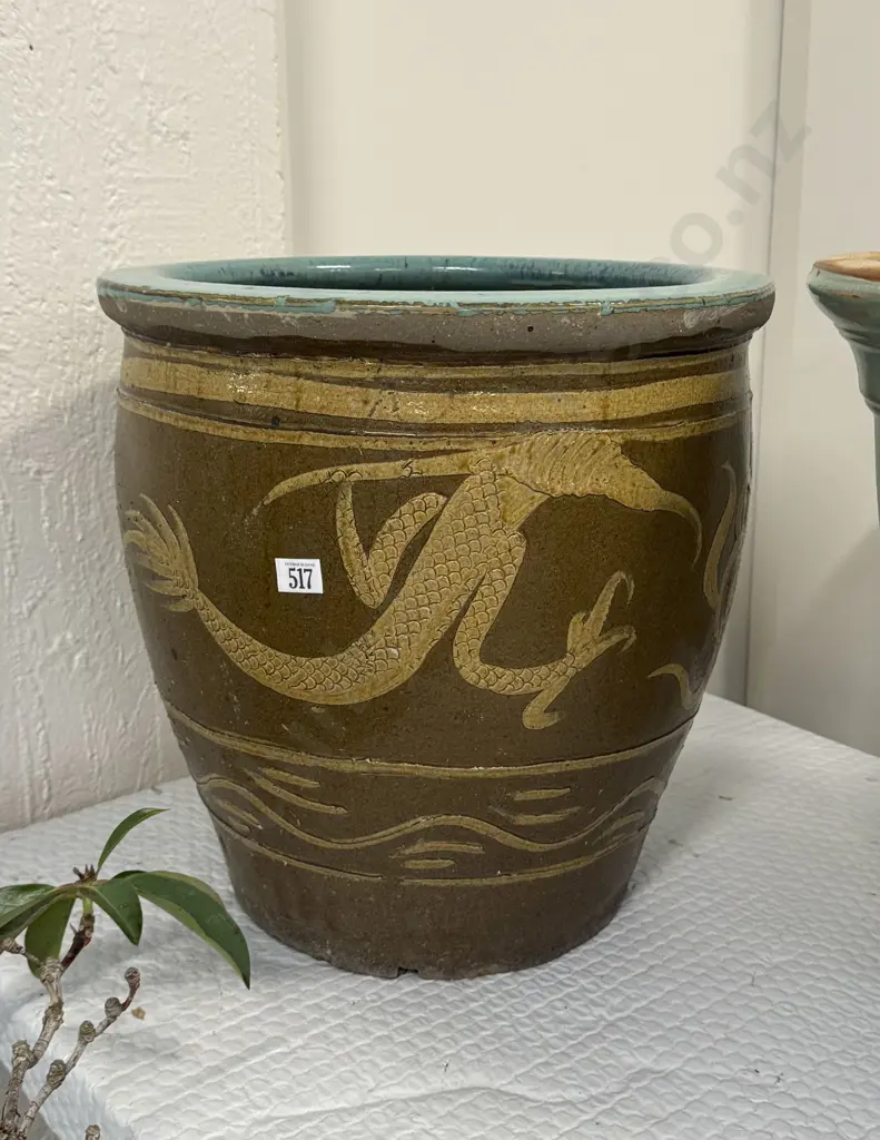 Modern Chinese Dragon Decorated Planter Image 1++