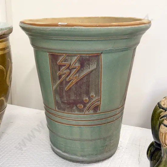 Modern Turquoise Glazed Planter