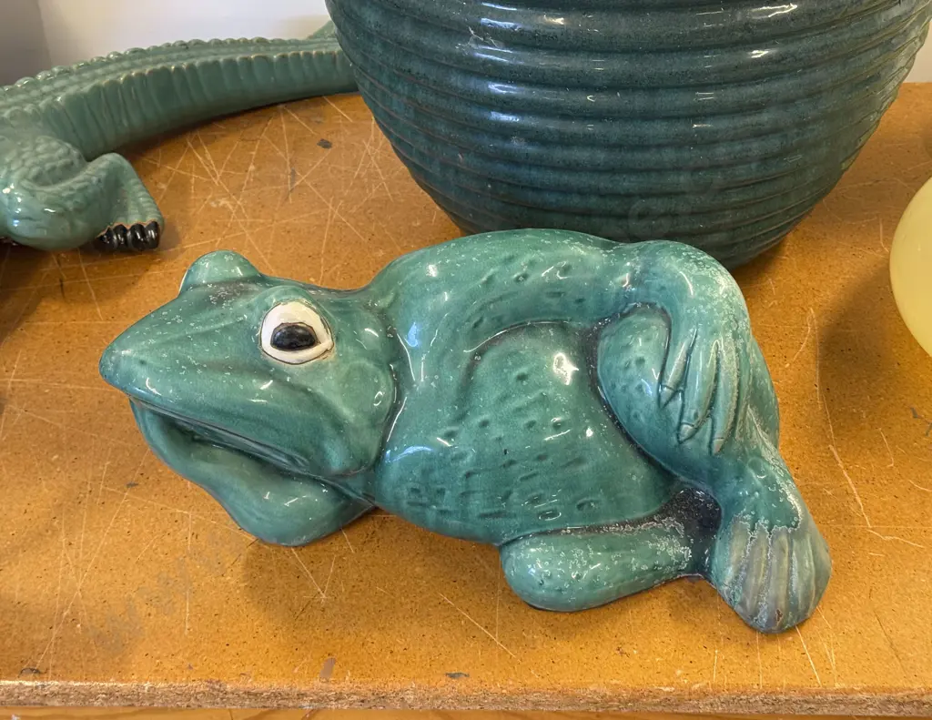 Glazed Frog Ornament Image 1++