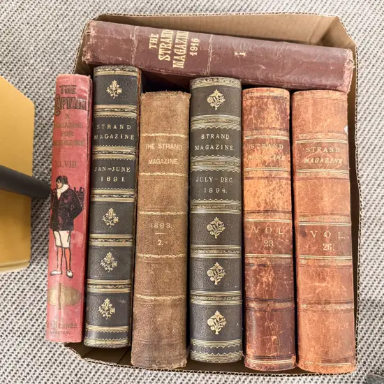 Six Bound Volumes of The Strand Magazine & Other
