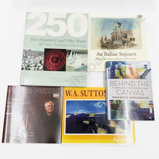 Five Volumes Relating To NZ Art