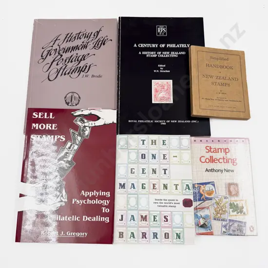 Six Volumes Relating to Philately