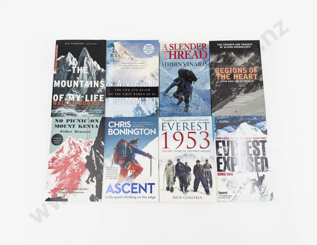 Eight Assorted Volumes Relating to Everest & Mountaineering Image 1++