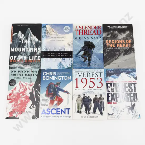 Eight Assorted Volumes Relating to Everest & Mountaineering
