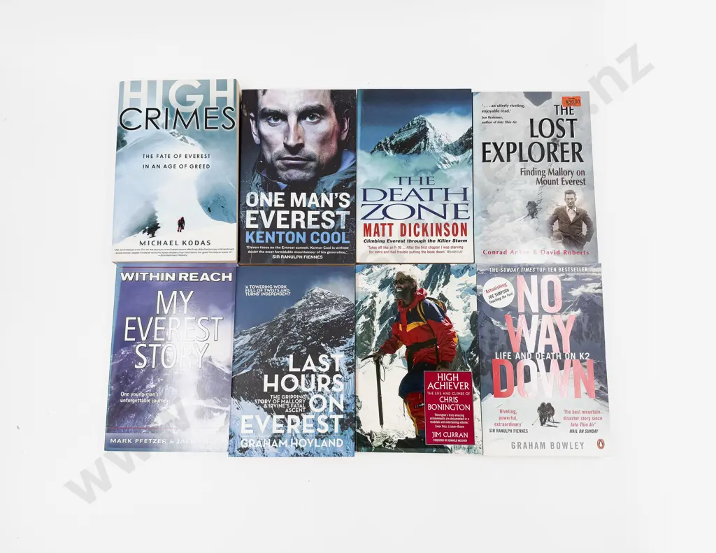 Eight Assorted Volumes Relating to Everest & Mountaineering Image 1++
