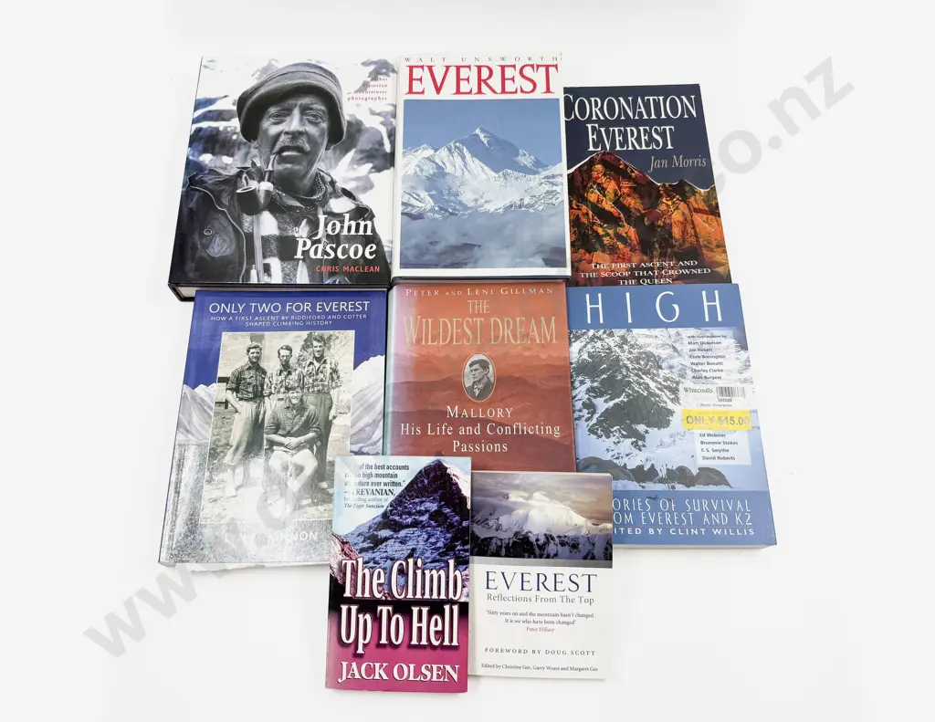 Eight Assorted Volumes Relating to Everest & Mountaineering Image 1++