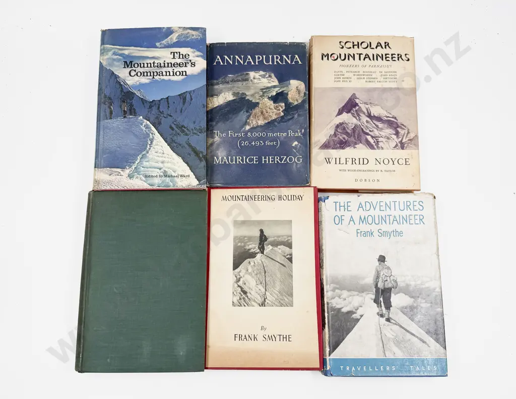 Six Assorted Vintage Volumes Relating to Mountaineering Image 1++