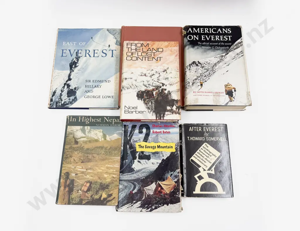 Six Assorted Vintage Volumes Relating to Mountaineering Image 1++