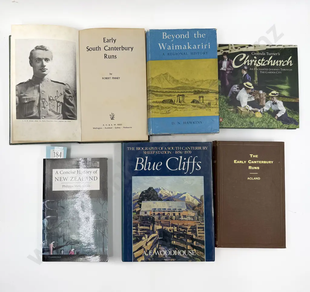 Six Volumes Relating to NZ & Canterbury Regional History Image 1++