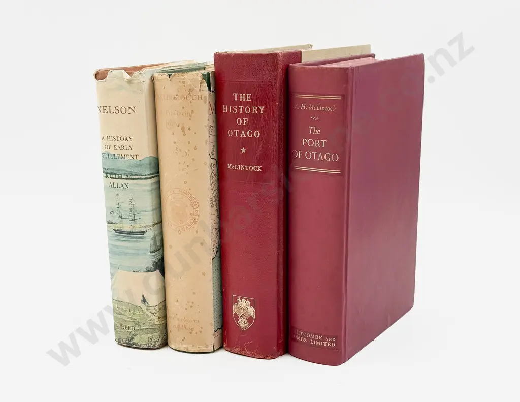 Four Volumes Relating to Marlborough Nelson & Otago History Image 1++