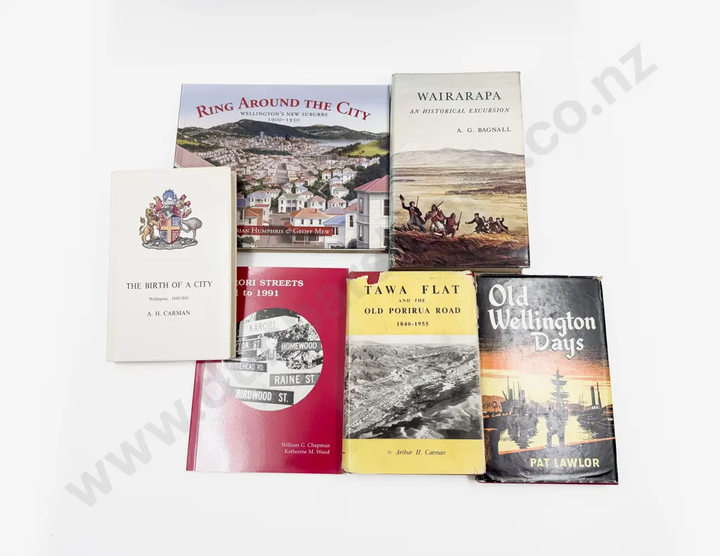 Six Volumes Relating to Wellington Regional History Image 1++