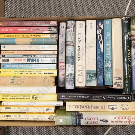 Box of Assorted books - Cricket Interest