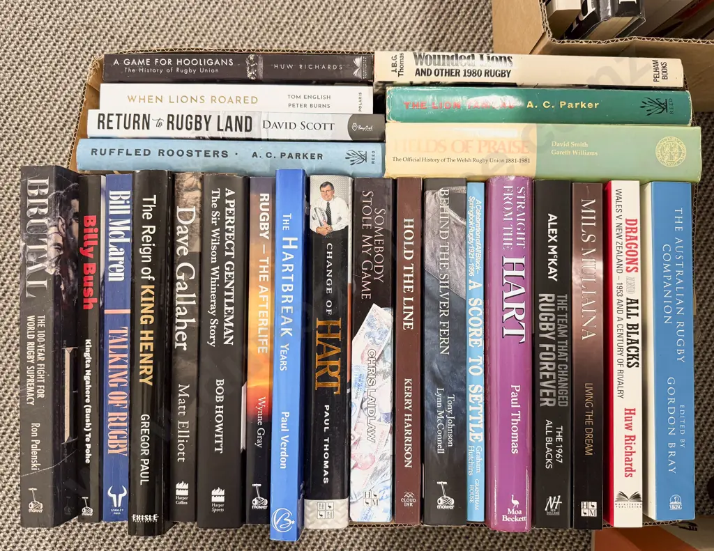 Box Assorted Books - Rugby Interest Image 1++
