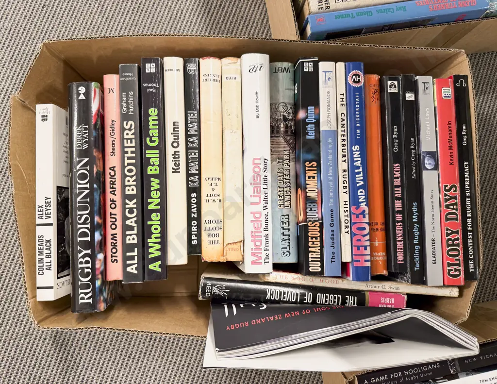 Box Assorted Books - Rugby Interest Image 1++