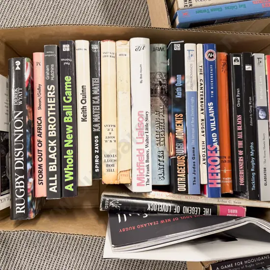 Box Assorted Books - Rugby Interest