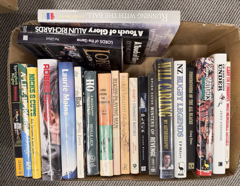 Box Assorted Books - Rugby Interest Image 1++